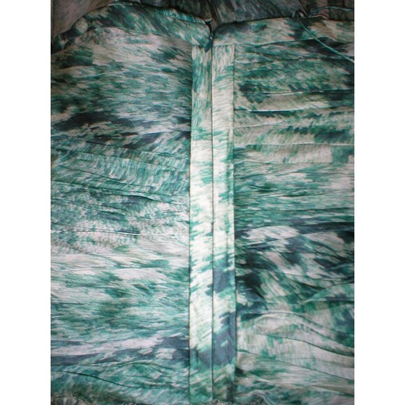 New 38 Carlos Miele Womens 4 Silk Runway Gown Dress Strapless Silk Green Snake - Picture 10 of 13